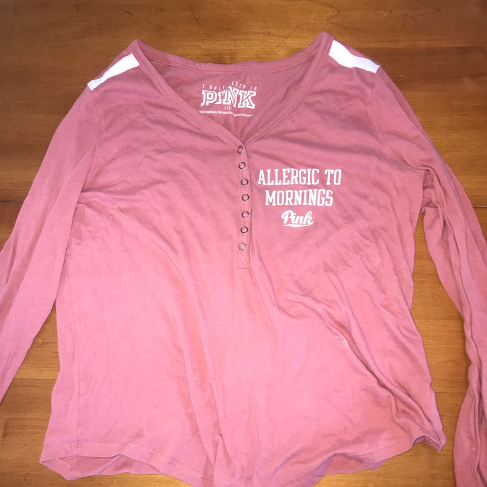 Pink long sleeve pajama top!